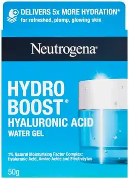 Amcal Pharmacies Neutrogena Hydro Boost Hyaluronic Acid Water Gel 50g offer