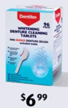 ALDI Denture Cleaning Tablets with Denture Brush offer