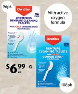 ALDI Denture Cleaning Tablets with Denture Brush offer