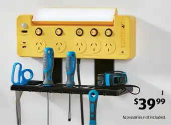 ALDI Workshop Powerboard with Light offer