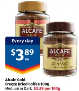 ALDI Alcafe Gold Freeze Dried Coffee offer