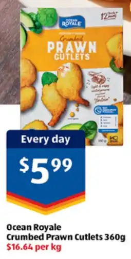 ALDI Ocean Royale Crumbed Prawn Cutlets offer