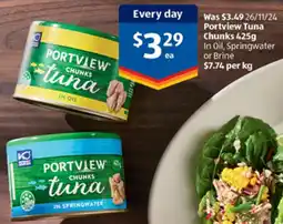 ALDI Portview Tuna Chunks offer