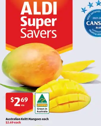 ALDI Australian Keitt Mangoes offer