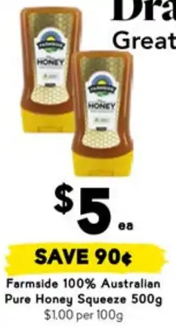 Drakes Farmside 100% Australian Pure Honey Squeeze offer