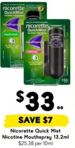 Drakes Nicorette Quick Mist Nicotine Mouthspray offer