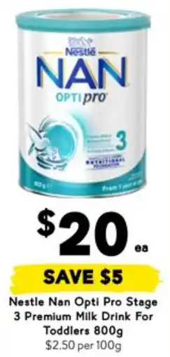 Drakes Nestle Nan Opti Pro Stage 3 Premium Milk Drink For Toddlers offer