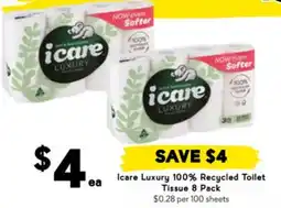 Drakes Icare Luxury 100% Recycled Toilet Tissue offer