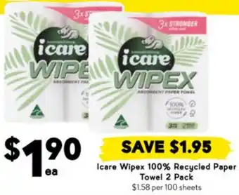 Drakes Icare Wipex 100% Recycled Paper offer