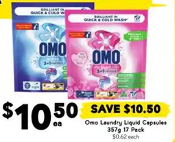 Drakes Omo Laundry Liquid Capsules offer