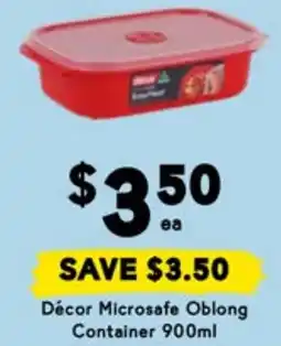 Drakes Décor Microsafe Oblong Container offer