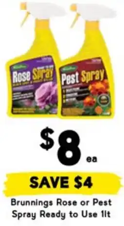 Drakes Brunnings Rose or Pest Spray Ready to Use offer