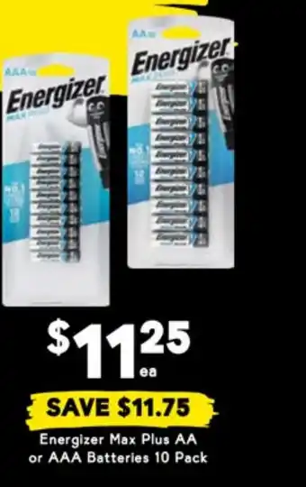 Drakes Energizer Max Plus AA or AAA Batteries offer