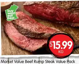 Spudshed Market Value Beef Rump Steak Value Pack offer