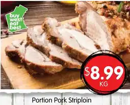 Spudshed Portion Pork Striploin offer