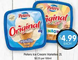 Spudshed Peters Ice Cream offer