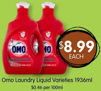 Spudshed Omo Laundry Liquid Varieties offer