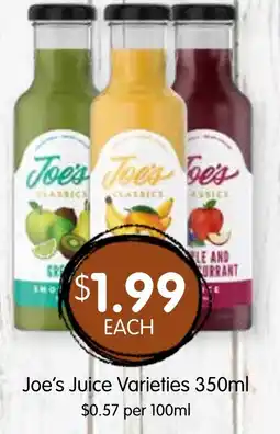 Spudshed Joe's Juice Varieties offer