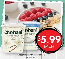 Spudshed Chobani Yoghurt Varieties offer