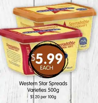 Spudshed Western Star Spreads Varieties offer