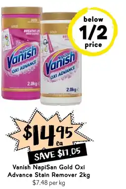 Drakes Vanish NapiSan Gold Oxi Advance Stain Remover offer