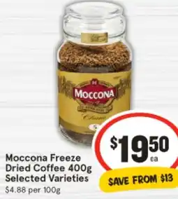 IGA Moccona Freeze Dried Coffee offer