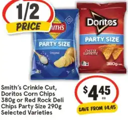 IGA Smith's Crinkle Cut, Doritos Corn Chips offer