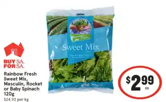 IGA Rainbow Fresh Sweet Mix, Mesculin, Rocket or Baby Spinach offer