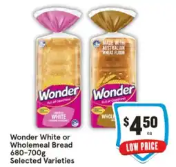 IGA Wonder White or Wholemeal Bread offer