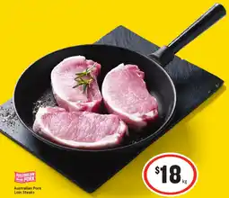 IGA Australian Pork Loin Steaks offer