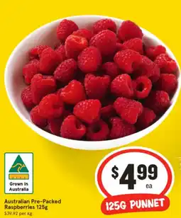 IGA Australian Pre-Packed Raspberries offer