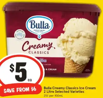 IGA Bulla Creamy Classics Ice Cream offer