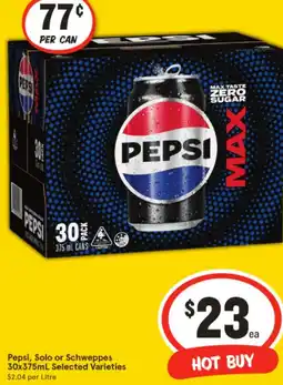 IGA Pepsi, Solo or Schweppes offer