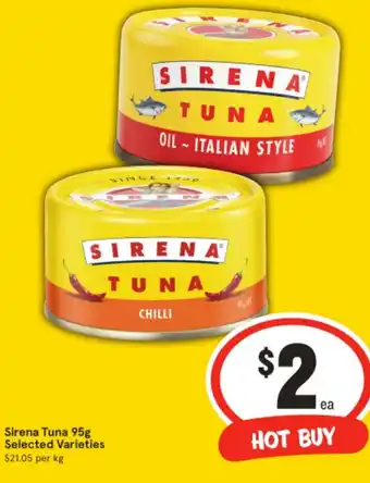 IGA Sirena Tuna offer