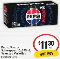 IGA Pepsi, Solo or Schweppes offer