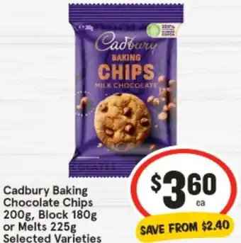 IGA Cadbury Baking Chocolate Chips offer