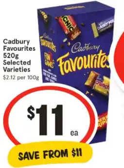 IGA Cadbury Favourites offer