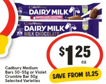 IGA Cadbury Medium offer