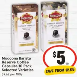 IGA Moccona Barista Reserve Coffee Capsules offer