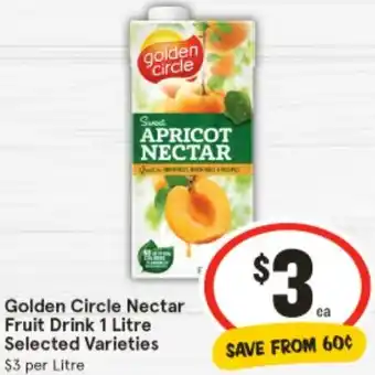 IGA Golden Circle Nectar Fruit Drink offer