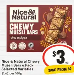 IGA Nice & Natural Chewy Muesli Bars offer