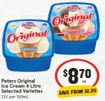 IGA Peters Original Ice Cream offer