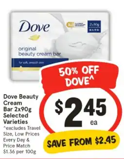 IGA Dove Beauty Cream Bar offer