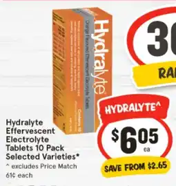 IGA Hydralyte Effervescent Electrolyte offer