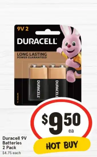 IGA Duracell 9V Batteries offer