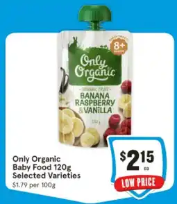 IGA Only Organic Baby Food offer