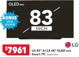 Harvey Norman LG 83" Al C4 4K OLED evo offer