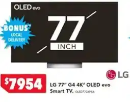 Harvey Norman LG 77" G4 4K OLED evo offer