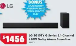 Harvey Norman LG SG10TY G Series 3.1-Channel 420W Dolby Atmos Soundbar offer