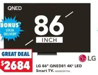 Harvey Norman LG 86 QNED81 4K* LED offer